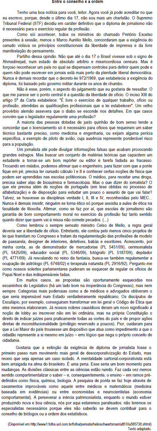 Imagem associada para resolução da questão