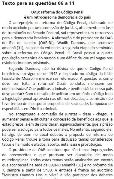 Imagem associada para resolução da questão