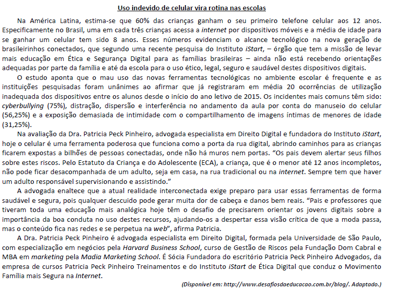 Imagem associada para resolução da questão