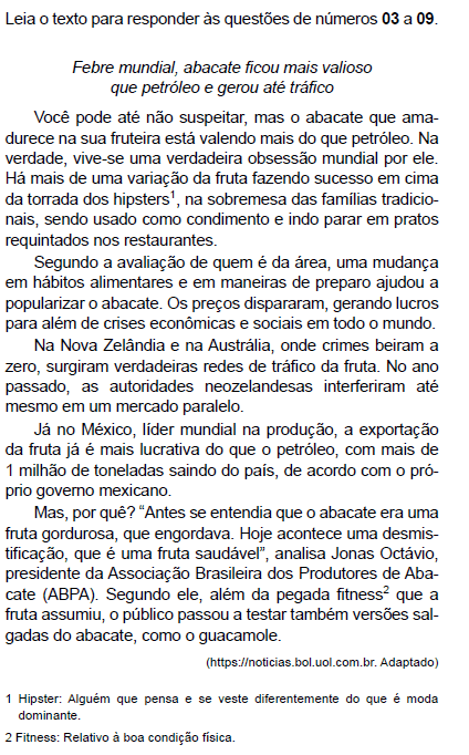 Imagem associada para resolução da questão