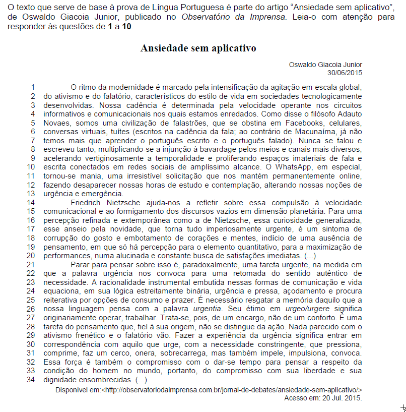 Imagem associada para resolução da questão