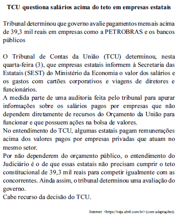 Imagem associada para resolução da questão