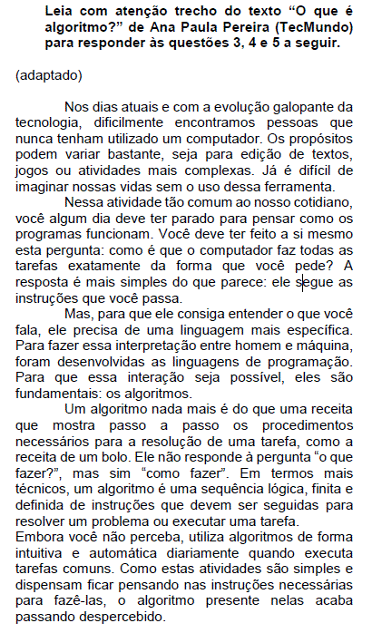 Imagem associada para resolução da questão
