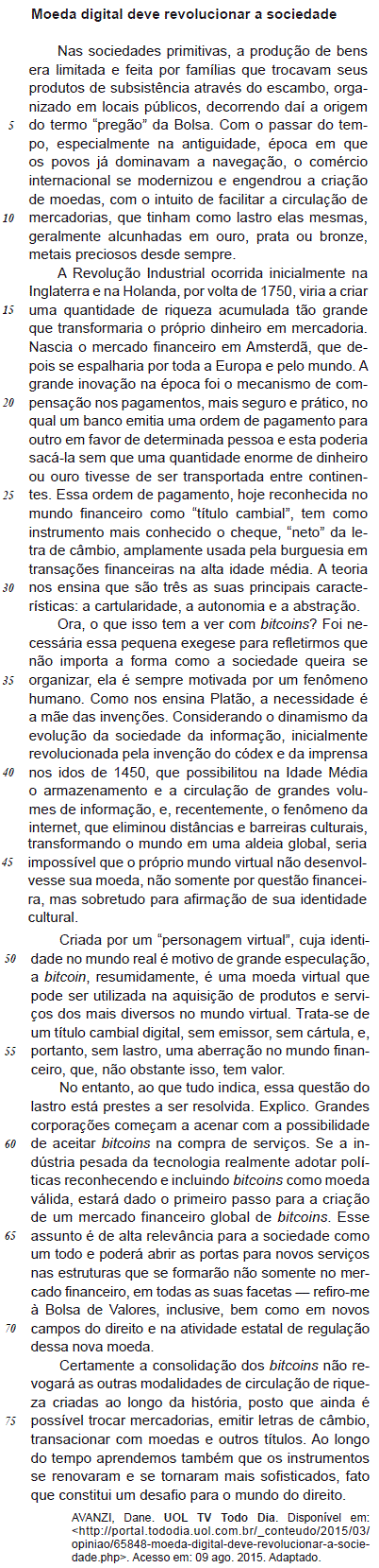 Imagem associada para resolução da questão
