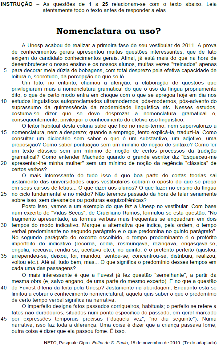 Imagem associada para resolução da questão